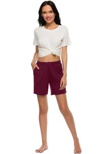 3-Pack Women Super Soft Modal Pajama Short Lounge Bottom Walking Home Sleepwear - Picture 1 of 27
