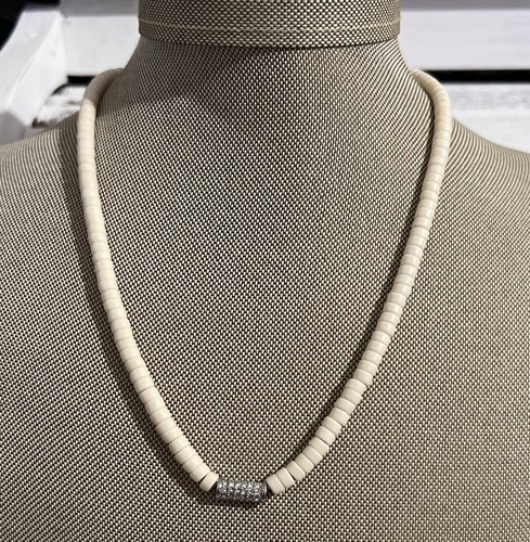 "Michael Kors Collana Cristallo Avorio Glam 16""