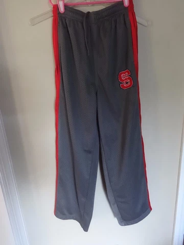 Vintage NCAA NC State Wolfpack Poly Football LinedTrack Pants Youth Medium 10/12 Cover
