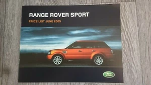 Range Rover Sport L320 TDV6 S SE 4.4 V8 HSE 4.2 Kompressor S/C Preisliste 2005 - Bild 1 von 1