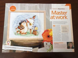 Margaret Sherry Painting Cat Cross Stitch Chart **from a magazine** - Picture 1 of 3