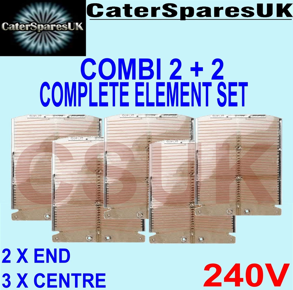 DUALIT COMBI 2 + 2 COMPLETE TOASTER ELEMENT SET 3 X CENTRE 2 END SPARE PARTS