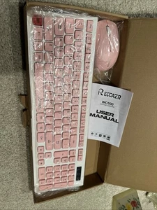 Combiné clavier et souris sans fil RECCAZR WC500 - Rose - Neuf dans sa boîte - Photo 1/9