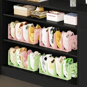 2Pcs Stackable Shoe Cabinet Storage Rack Divider Bookshelf Living Room - Picture 1 of 16