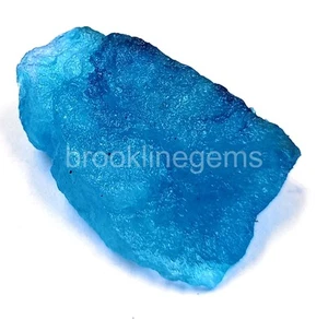 Dyed 31.20Ct Natural Kashmiri Sapphire Uncut Rough Certified Gemstone 5ARA - Picture 1 of 4