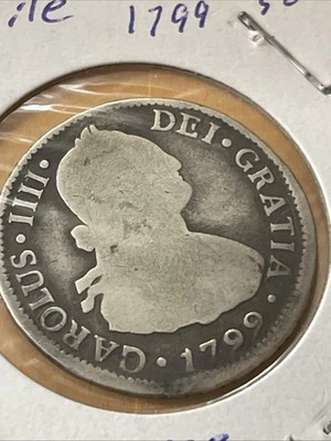 1799 Chileno DA 2 Reale en muy buen estado-f escaso (#1169) Foto 1 de 2