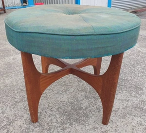 VINTAGE G PLAN TEAK DRESSING TABLE STOOL FOR REUPHOLSTERY FREE UK POSTAGE - Picture 1 of 6