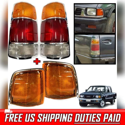 Tail Lamp Chrome Rim Front Corner Lamp Set For Isuzu TFR TFS Pickup 1987-1997 - Image 1 of 4