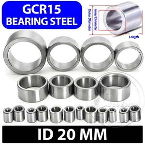 Bearing Steel Sleeve Bushing ID 20 mm Wear-Resistant Standoff Spacers - Picture 1 of 14