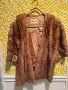 Vintage Rare D'Elia & Son Mink Fur Stole Wrap - Picture 1 of 12
