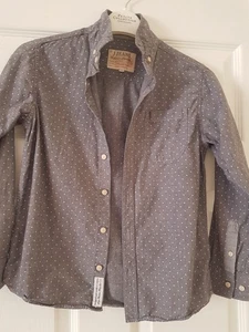 Camisa Debenhams Niños Algodón Edad 10 Gris Con Lunares Blancos J Jeans - Imagen 1 de 4