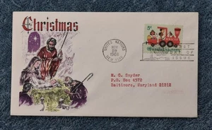 1966 UNICEF FDC - Single on Boltreky Christmas Cachet - Bild 1 von 1