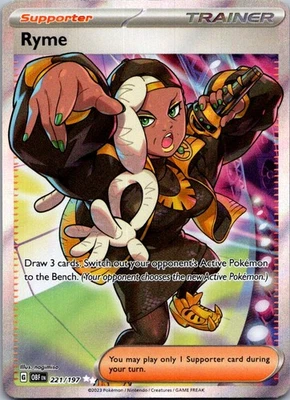 Ryme 221/197 SV03: Obsidian Flames Ultra Rare Holo NM - Image 1 of 2