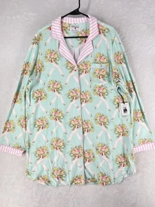 PJ Salvage Pyjama Shirt Damen XL Adrian Valencia hell neuwertig Strick weich 84 $ - Bild 1 von 16