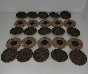 25PCS 3" Coarse Surface Conditioning Roll Lock Sanding Disc Pads Die Grinder NEW - Picture 1 of 4