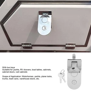 Compression Latch Mit 2-Schlüssel-Zink-Legierung Schloss Für Wohnmobile Yachten - Bild 1 von 22