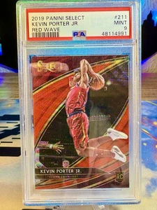 Tarjeta de novato 2019 Kevin Porter Jr Panini Select Courtside Red Wave #211 PSA 9 - Imagen 1 de 2