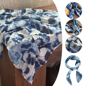Pañuelo cuadrado tie dye de moda verano protección solar pañuelo elegante envoltura para el cuello - Imagen 1 de 34