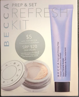 Becca Prep & Set Refresh Kit - First Light Priming Filter + Hydra-Mist Powder - Image 1 of 3
