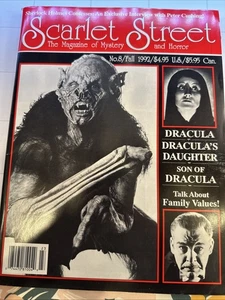 Vintage Magazine Scarlet Street #8 1992 Dracula    Dracula's Daughter        149 - Picture 1 of 2