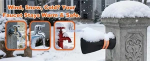 Outdoor Winter Faucet Hose bib Wall Taps Outside Covers  8.3”L x 6.7”W x 3”D - Picture 1 of 26