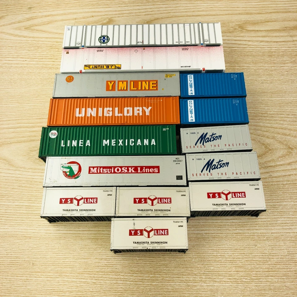 Lot of 14 HO Scale 1:87 Shipping Containers 53' 40' 20' Walthers etc. Nice! - Image 1 of 4