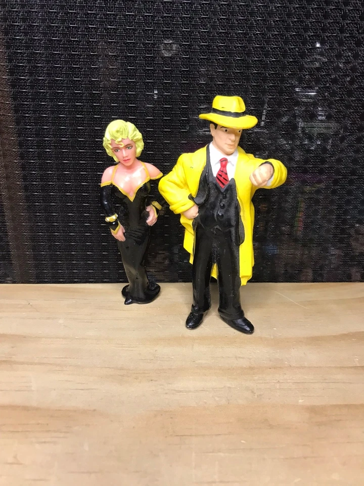 Lote de 2 figuras vintage de Dick Tracy 1990 Disney Applause 4" estatuilla PVC Foto 1 de 1