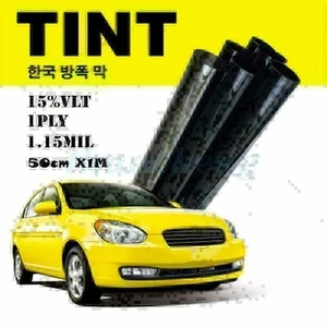 50cm*1M Black Glass Window Tint Film And Shade Roll VLT 15% Auto Car House - Picture 1 of 3