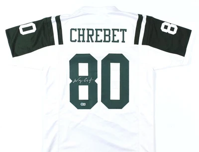 Wayne Chrebet Autographed White Pro Style Jersey - Beckett W Hologram *Silver - Image 1 of 3