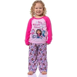Gabbys Dollhouse Pajamas Set It's Meow Time! Girls Sleepwear Pink - Picture 1 of 5