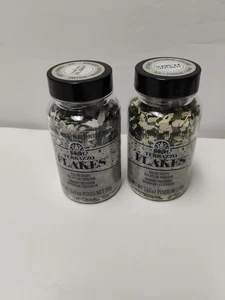 LOT OF 2 FolkArt TERRAZZO FLAKES 2.47 oz Bottle Multi Color Chips 1 GREEN 1 GRAY - Picture 1 of 3