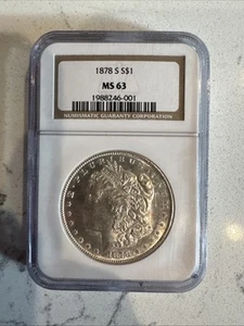 1878-S MS63 Morgan Silver Dollar NGC - Picture 1 of 2