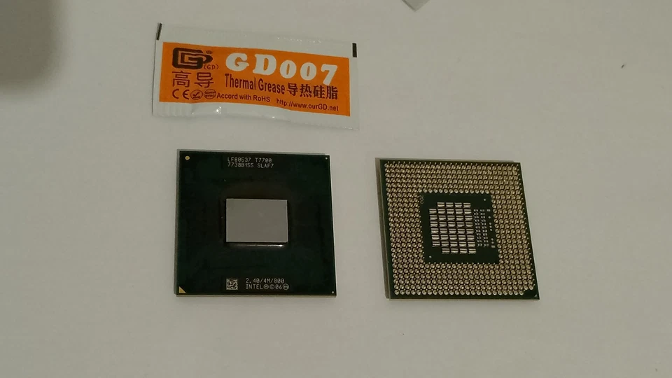 CPU INTEL CORE 2 DUO T7700 2.40GHz SLAF7 2.40/4M/800 FF80537T7700 LAPTOP MOBILE - Immagine 1 di 3