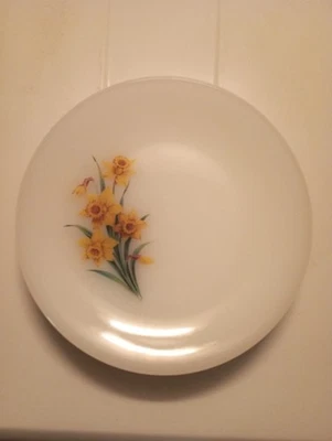 lot de 7 assiettes plates en arcopal modèle jonquilles - Photo 1/3