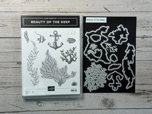 RARE Stampin' Up! - Beauty of the Deep Stamps & Dies | sea, fish, ocean, coral - Picture 1 of 1