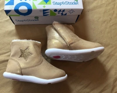 Botas Step & Stride-Toddler Girls Galicia douradas tamanho 5.5M d 269 - Imagem 1 de 4