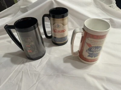 Tazas de cerveza Thermo-Serv vintage: Hamm’s, Michelob, cinta azul Pabst * B85 Foto 1 de 4