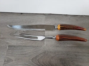 VINTAGE Hollow Ground Regent Sheffield 2 Piece Knife & Fork Set ENGLAND - Picture 1 of 6