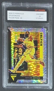 2020-21 PANINI FLUX JAYLEN BROWN 1ST GRADED 10 PULSAR PRIZM CELTICS #8 SP 🔥 - Picture 1 of 1