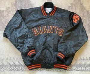 VTG San Francisco Giants Sz XL Satin Jacket Majestic GENUINE MERCHANDISE - Picture 1 of 7