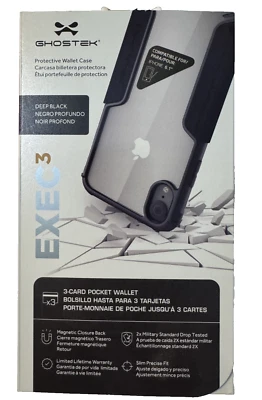 Ghostek Exec3 Wallet Case for Apple iPhone 11/XR - Clear/Black - Image 1 of 4