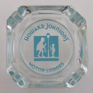 never used vintage HOWARD JOHNSON'S MOTOR LODGES glass ashtray, c.1970—excellent - Picture 1 of 5