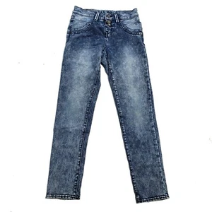 Girls Justice Jegging Size 10 Knit Acid Wash Pants Jeans Highwaist - Picture 1 of 7