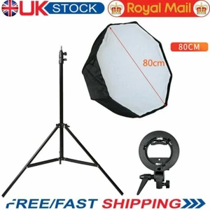 Godox 80cm Umbrella Octagon Softbox With S-BW Bowens bracket stand For Speedlite - Picture 1 of 10