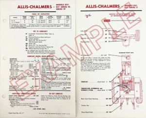 1964 Sinclair Tractor Lube Oil Specs & Diagram For IH Farmall Cub Low-Boy - Picture 1 of 1