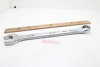S-K Tools 88226 13/16"  12 Point SAE Polished Chrome Combination Wrench USA - Image 1 of 4