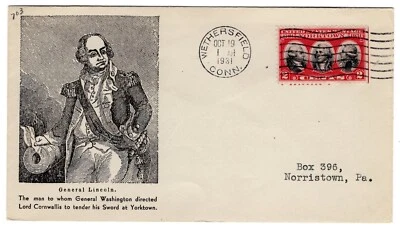 #703 Yorktown 1931 FDC - Planty #51 Egolf - Image 1 of 2
