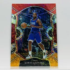 2020-21 Panini NBA Select Concourse Red White Orange Shimmer Kawhi Leonard - Picture 1 of 2