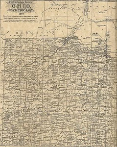 Ohio Towns Detailed 1897 Maps with Cleveland and Cincinnati - Picture 1 of 4