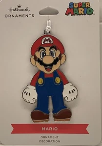 NEW 2021 Hallmark NINTENDO SUPER MARIO Flat Metal Enameled Christmas Ornament - Picture 1 of 1